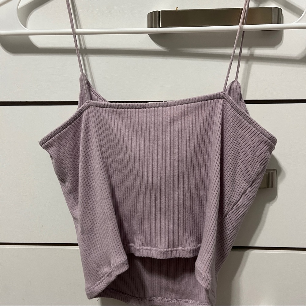 Garage The Ribbed Bungee Cami Light Purple - Picture 3 of 5